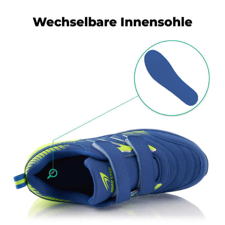 Sneaker Cushioned Sole Sports Shoes with Velcro