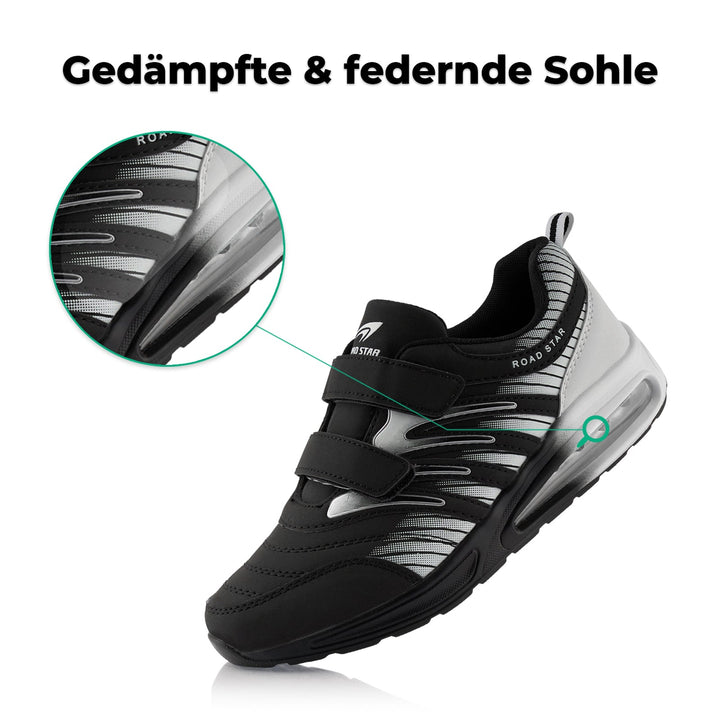 Sneaker with Cushioned Sole Sports Shoes with Velcro