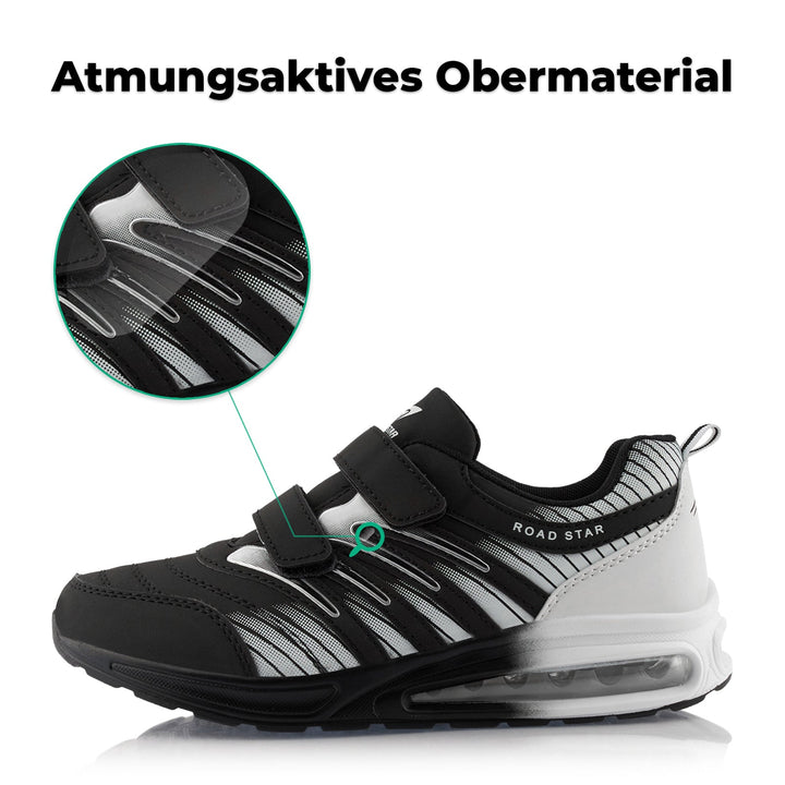 Sneaker with Cushioned Sole Sports Shoes with Velcro