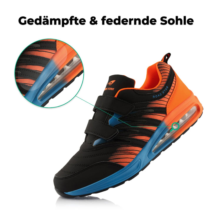 Sneaker with Cushioned Sole Sports Shoes Velcro Closure