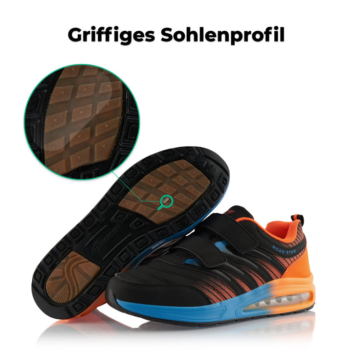 Sneaker with Cushioned Sole Sports Shoes Velcro Closure