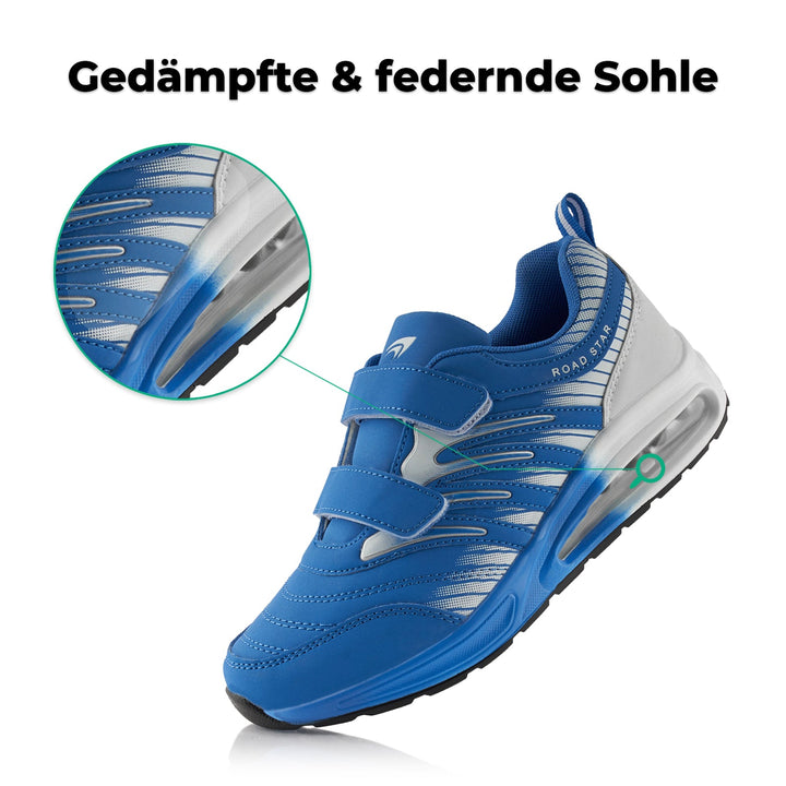 Sneaker with Cushioned Sole Sports Shoes Velcro Closure