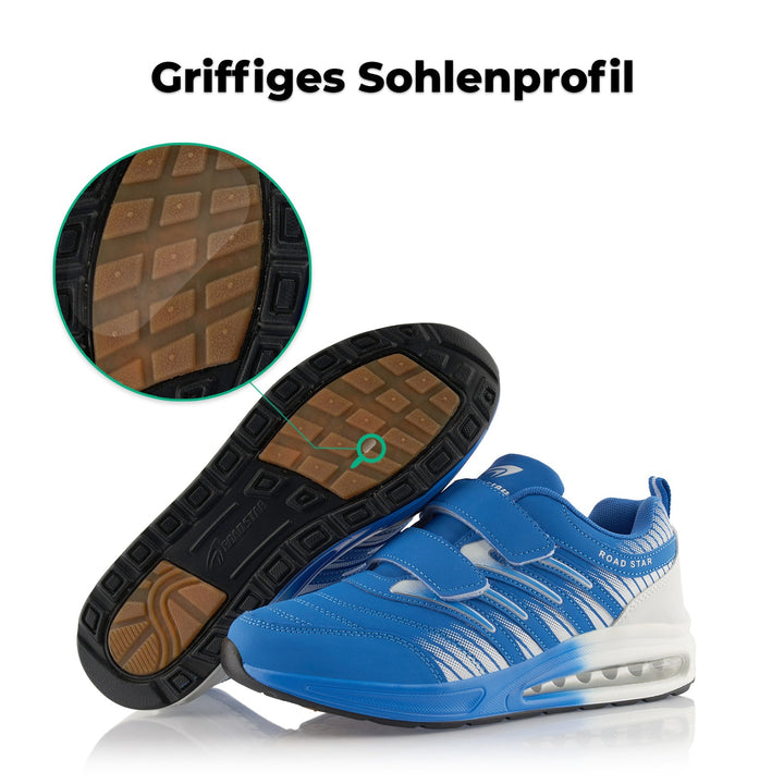 Sneaker with Cushioned Sole Sports Shoes Velcro Closure