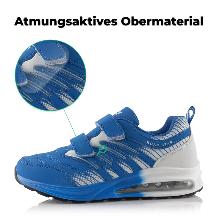 Sneaker with Cushioned Sole Sports Shoes Velcro Closure